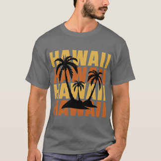 Camiseta Hawaiian Islands Surf Style Palm Trees Beach print
