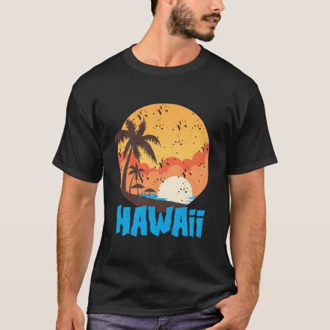 Camiseta Hawaiian Palm Beach Hawaii (Anverso)