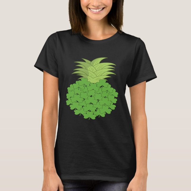 Camiseta Hawaiian Pineapple Shamrocks St Patrick's Day  App (Anverso)