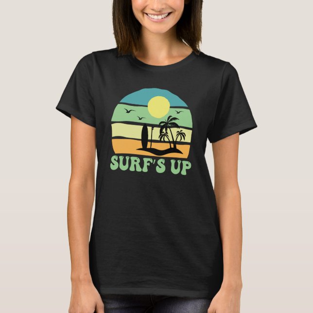 Camiseta Hawaiian Surfs Up Hawaii Pineapple Tiki (Anverso)