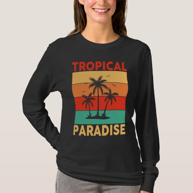 Camiseta Hawaiian Tropical Paradise Hawaii Pineapple Tiki (Anverso)