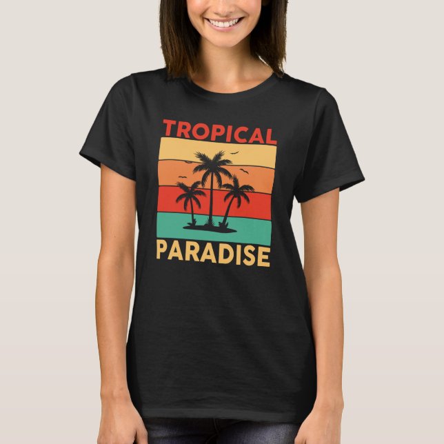 Camiseta Hawaiian Tropical Paradise Hawaii Pineapple Tiki (Anverso)