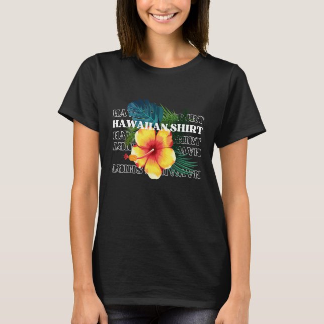 Camiseta Hawaiian Vibes Tropical Island Summer Party holida (Anverso)