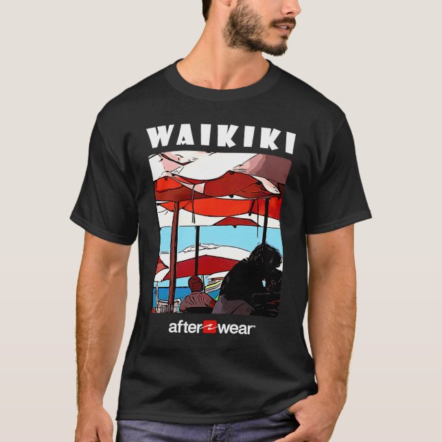 Camiseta Hawaiian Waikiki Beach Mai Tai Bar Souvenir (Anverso)