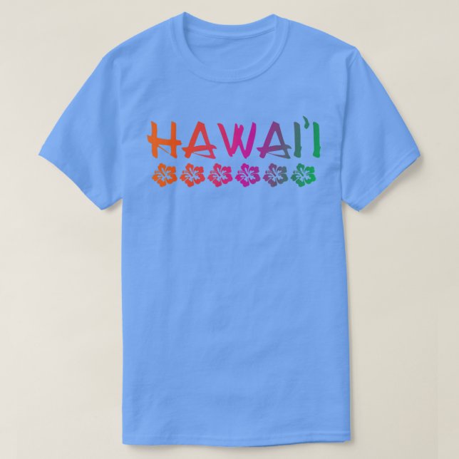 Camiseta HawaiiHibiscus FlowersSunset ColorsClassic  (Diseño del anverso)