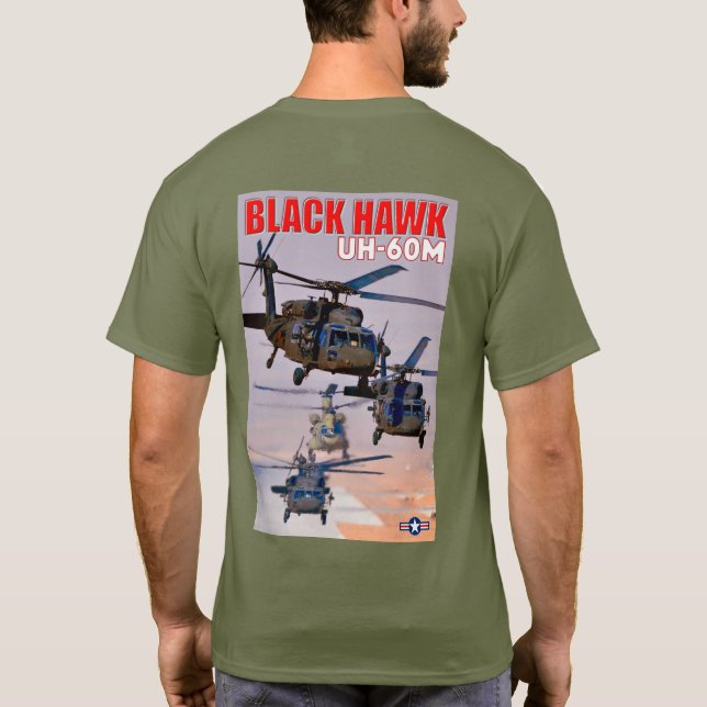 CAMISETA HAWK NEGRO UH-60M (Reverso)