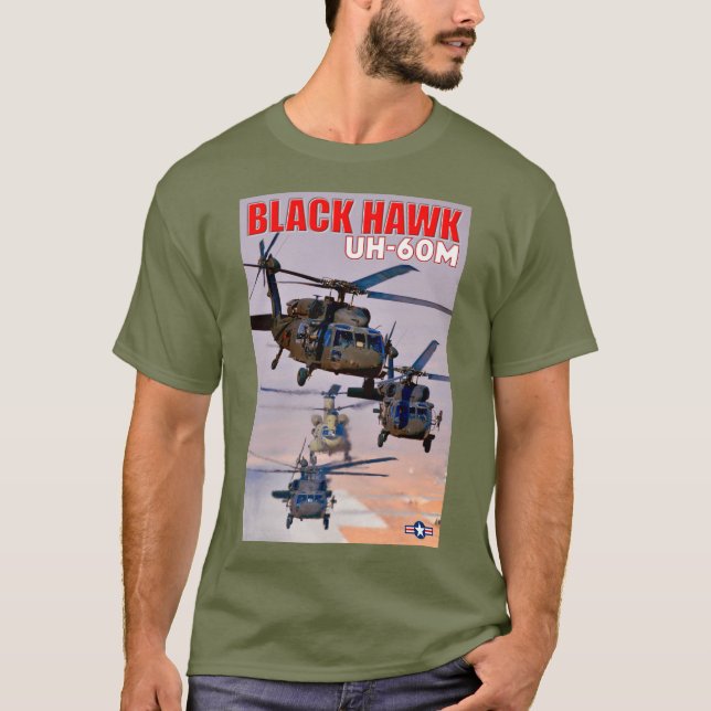 CAMISETA HAWK NEGRO UH-60M (Anverso)