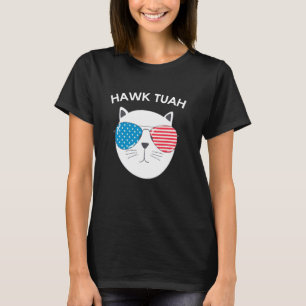 Camiseta Hawk Tuah, gato americano, parodia de Internet, me