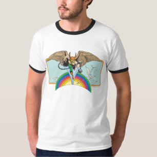 Camiseta Hawkman vuela a través del cielo
