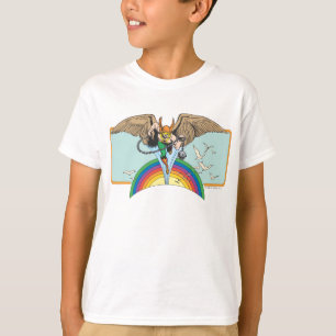 Camiseta Hawkman vuela a través del cielo