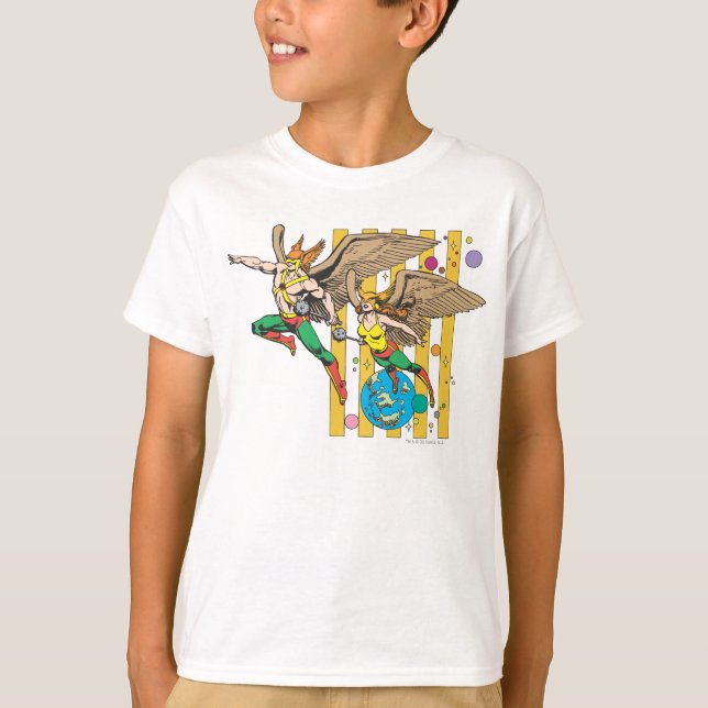 Camiseta Hawkman y Hawkwoman (Anverso)