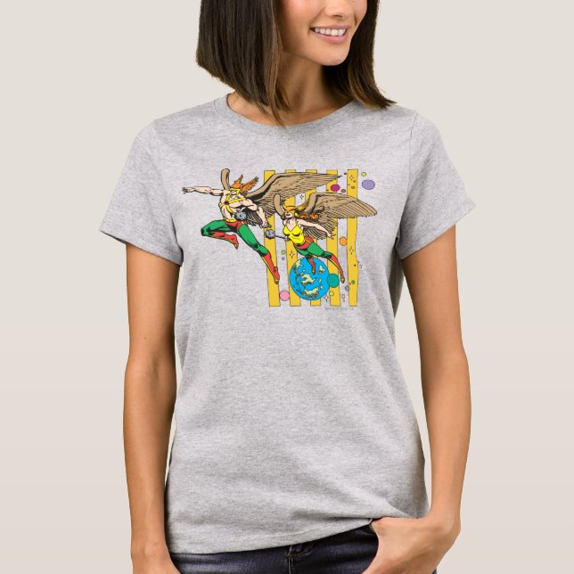 Camiseta Hawkman y Hawkwoman (Anverso)