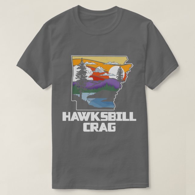Camiseta Hawksbill Crag Arkansas Naturaleza artística al ai (Diseño del anverso)