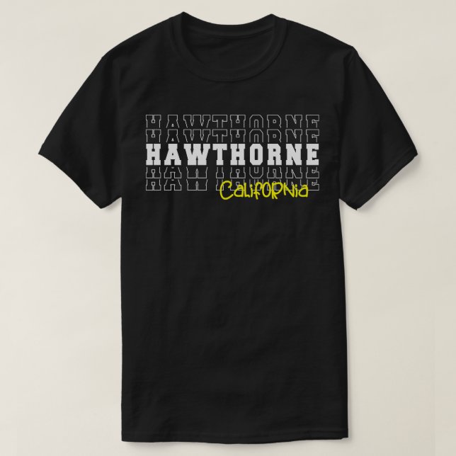 Camiseta Hawthorne City California Hawthorne CA (Diseño del anverso)