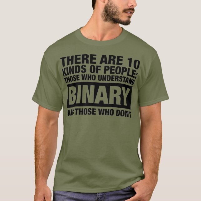 Camiseta Hay 10 clases de computadoras binarias (Anverso)