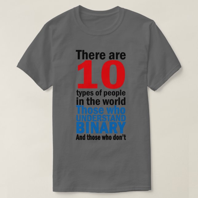 Camiseta Hay 10 tipos de personas 1 (Diseño del anverso)