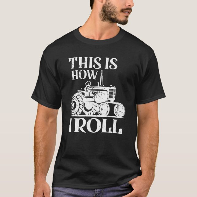 Camiseta Hay Bale divertido cómo hago rodar el repartidor d (Anverso)