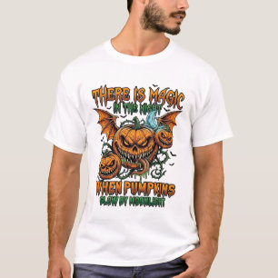 Camiseta Hay Calabazas De Monstruo De Halloween Mágico Ala
