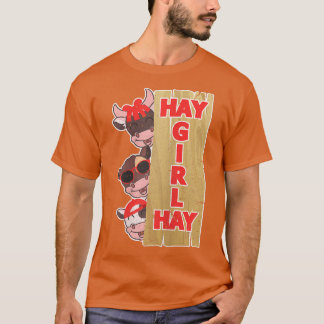 Camiseta Hay Chica Hay Cow Agricultor Rancher Cow Lover Kaw