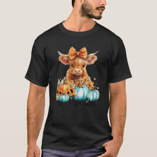 Camiseta Hay Está Vaca Highland De Calabaza Otoño De Acción