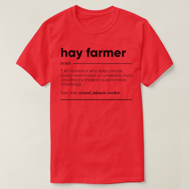Camiseta Hay Farmer Funny (Diseño del anverso)