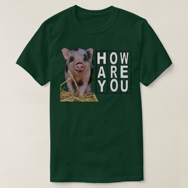 Camiseta Hay How Are You Pig  (Diseño del anverso)