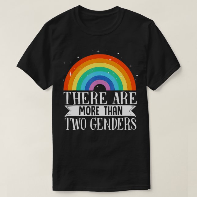 Camiseta Hay más de 2 géneros LGBTQ1 (Diseño del anverso)