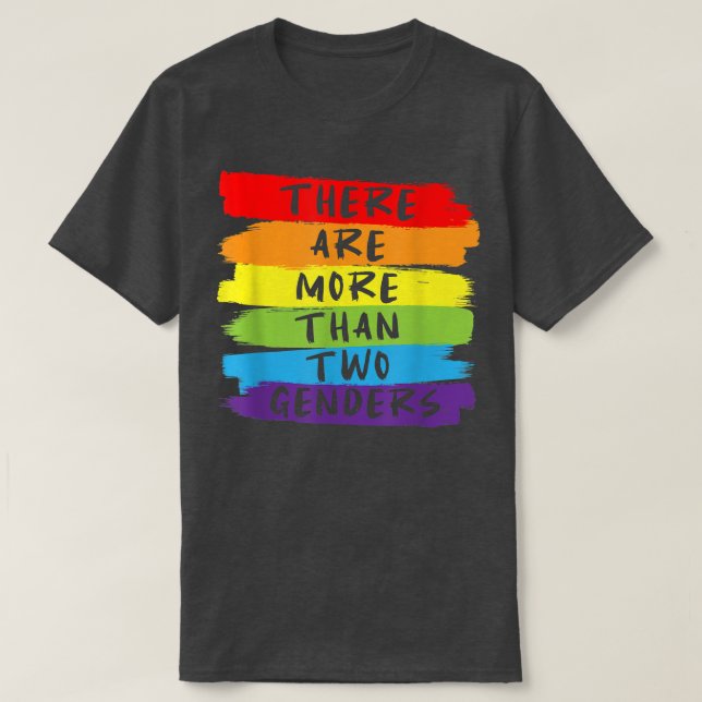 Camiseta Hay Más De Dos Géneros LGBTQ  (Diseño del anverso)
