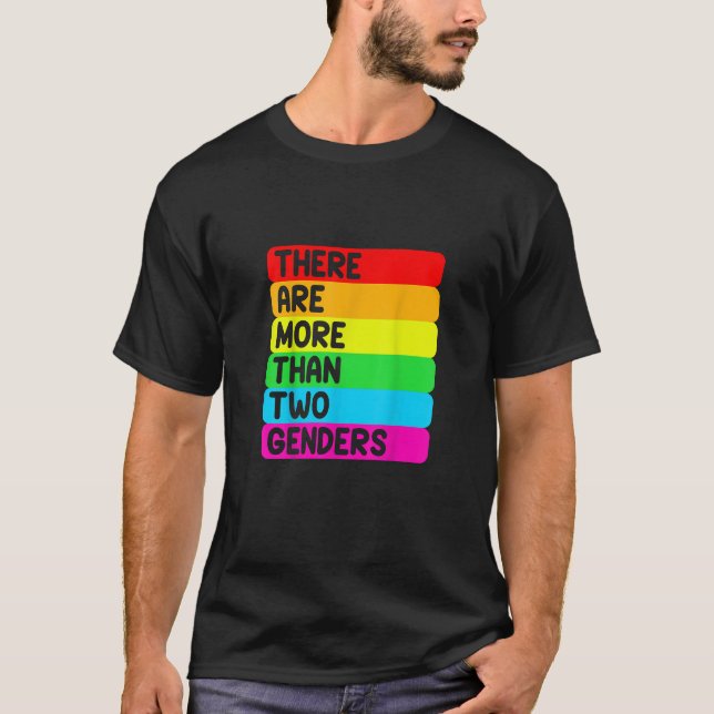 Camiseta Hay más de dos sexos de huelga LGBTQ (Anverso)