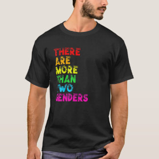 Camiseta Hay Más De Dos Sexos De La Lluvia Arcoiris LGBTQ