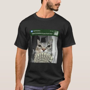 Camiseta Hay movimiento en tu puerta principal Gato diverti