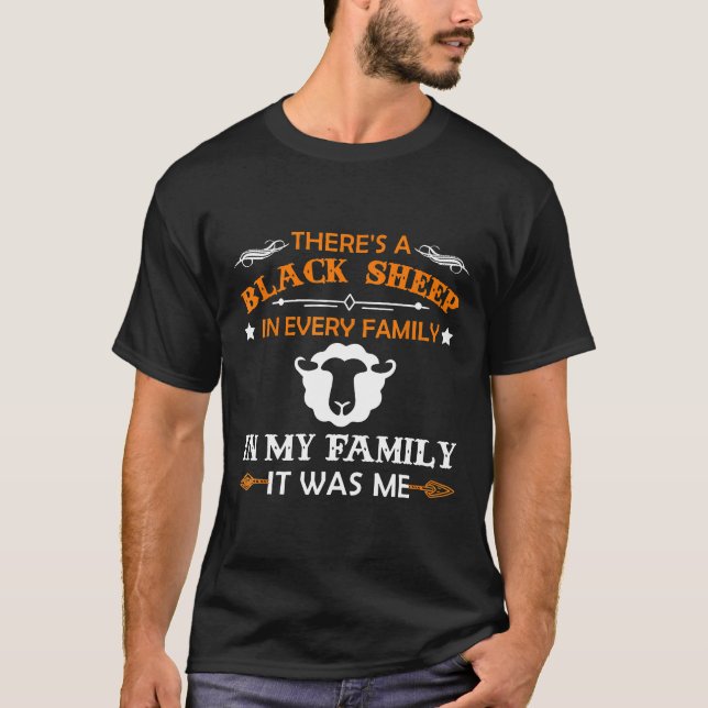 Camiseta Hay una oveja negra en cada familia de mi familia (Anverso)