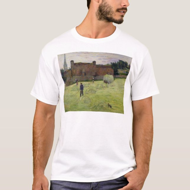 Camiseta Haymaking de Paul Gauguin el | en Bretaña, 1888 (Anverso)