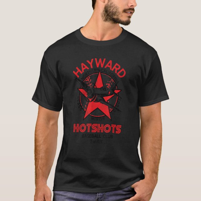 Camiseta Hayward Hotshots Equipo De Béisbol Retro De Liga M (Anverso)