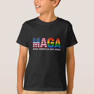 Camiseta Haz a América Gay de Nuevo Orgullo Gay 2025 LGBTQ+