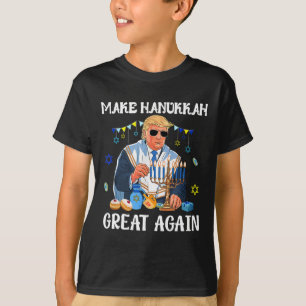 Camiseta Haz de nuevo grande el Hanukkah Trump Judío Feo Ch