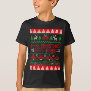 Camiseta Haz De Nuevo La Navidad Grandiosa Funny Trump Navi