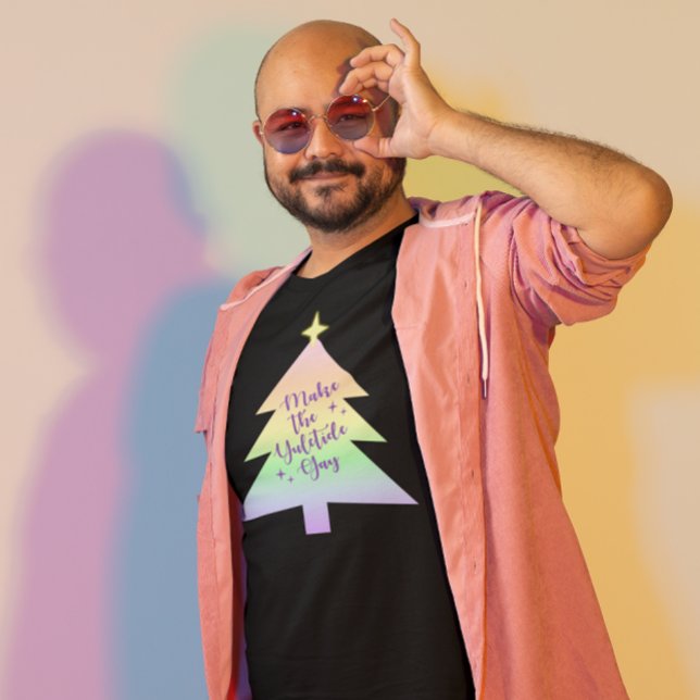 Camiseta Haz el arcoiris yuletide Gay Pastel (Subido por el creador)