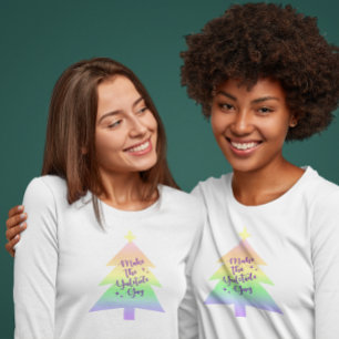 Camiseta Haz el arcoiris yuletide Gay Pastel