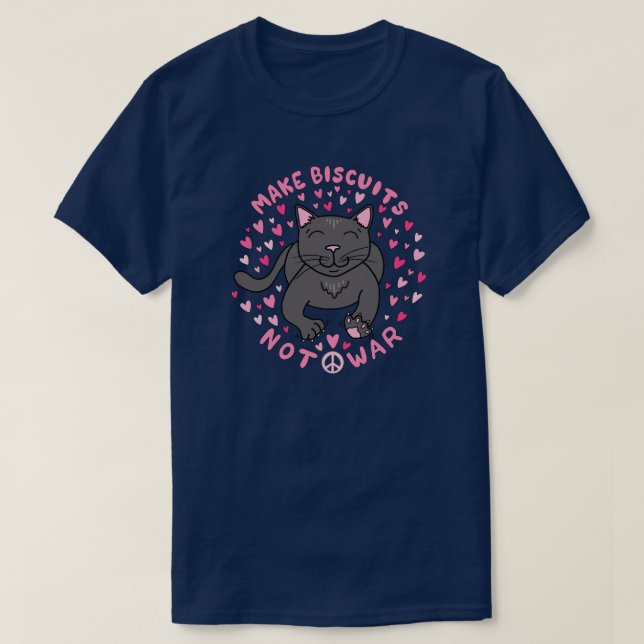Camiseta Haz Galletas, No Guerra (Diseño del anverso)
