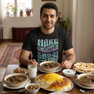 Camiseta Haz Ghormeh Sabzi No Guerra Estofado Persa