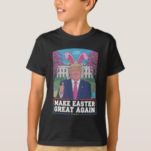 Camiseta Haz la Pascua Grande de Nuevo Funny Trump Bunny Pr