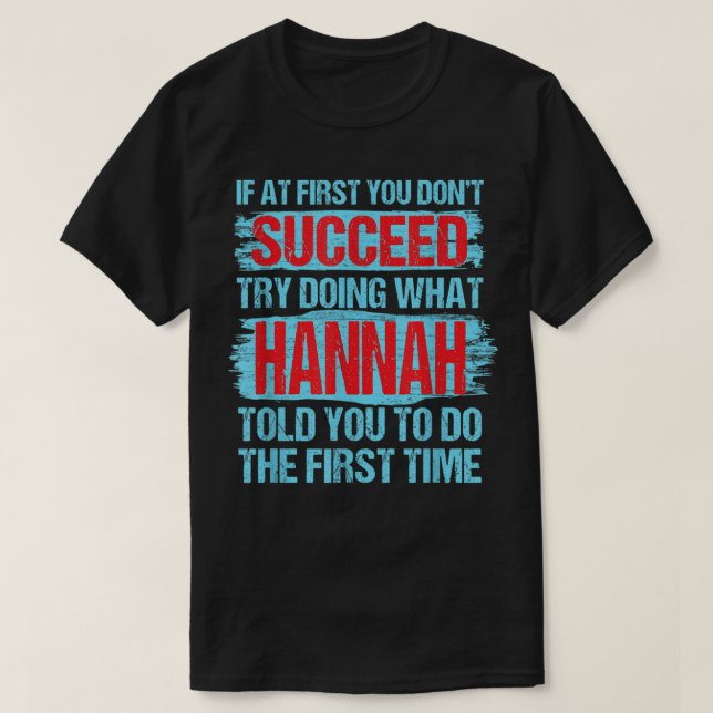 Camiseta Haz lo que Hannah te dijo que hagas el nombre Insp (Diseño del anverso)