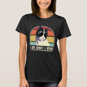 Camiseta Haz lo que quiero para el humor negro de gato kitt