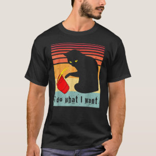 Camiseta Haz Lo Que Quiero Que No Vintage Bl Ack Cat Red C