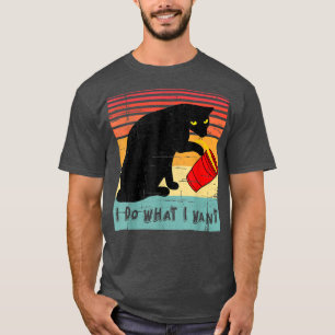 Camiseta Haz lo que quiero un gato negro vintage mi amor gr