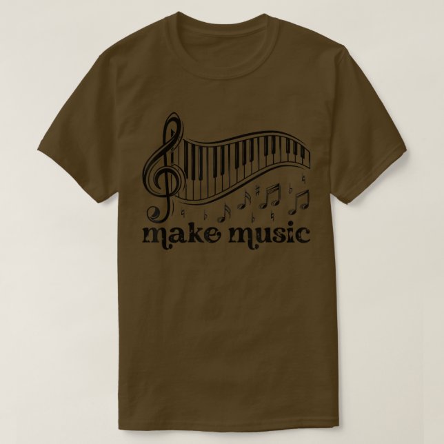 Camiseta Haz música Piano Lover Pianista Compositor Piano P (Diseño del anverso)