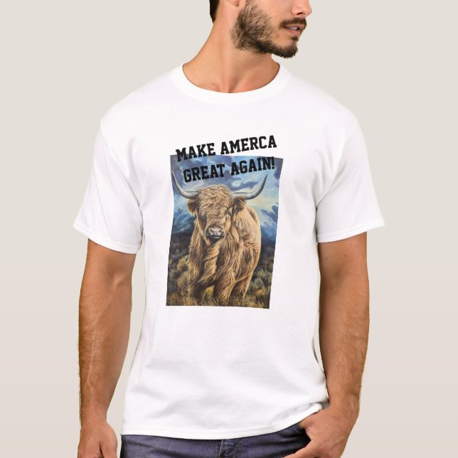 Camiseta Haz que América sea un gran toro en las alturas (Anverso)