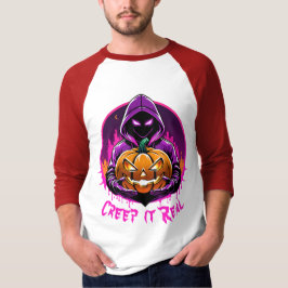 Camiseta Haz que sea real, ilustración de terror de Hallowe