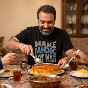 Camiseta Haz Tahdig No Guerra   Arroz Crujiente Persa
